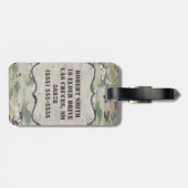 Étiquette À Bagage Came personnalisée d'uniforme de l'armée OCP Camo (Dos horizontal)