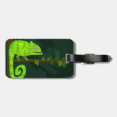 Étiquette À Bagage Caméléon vert mignon (Dos horizontal)