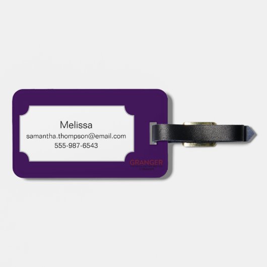 Étiquette À Bagage Camélia blanc, 1833 (Dos horizontal)