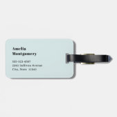 Étiquette À Bagage Camera with Flowers Retro Pastel Image (Dos horizontal)