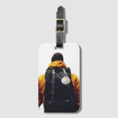 Étiquette À Bagage Camino de Santiago Pilgrim (Devant Vertical)