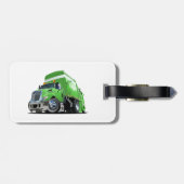 Étiquette À Bagage Camion à ordures de dessin (Dos horizontal)