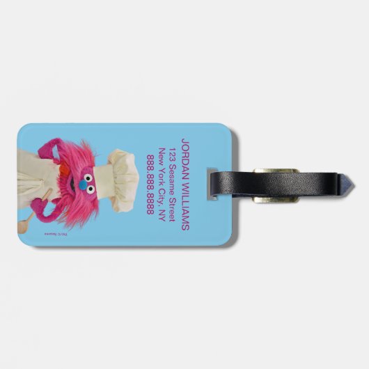 Étiquette À Bagage Camion alimentaire Monster de Cookie | Poing Gonge (Dos horizontal)