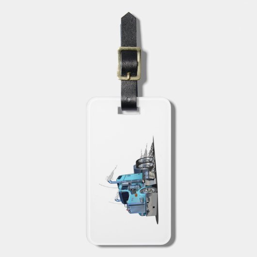 Étiquette À Bagage Camion de dessin (Devant Vertical)