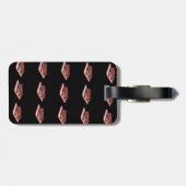 Étiquette À Bagage Camion D'Incendie À Vitesse, Noir (Dos horizontal)