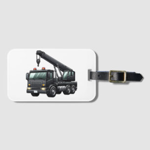 Étiquette À Bagage camion-grue de construction