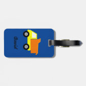 Étiquette À Bagage Camion Jaune (Dos horizontal)