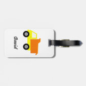 Étiquette À Bagage Camion Jaune (Dos horizontal)