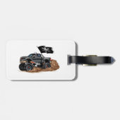 Étiquette À Bagage Camion monstre de dessin animé (Dos horizontal)