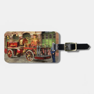 Étiquette À Bagage Camion-pompier - Camion-pompe électrique 1907