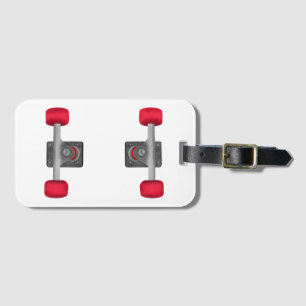 Étiquette À Bagage Camions et roues de skateboard