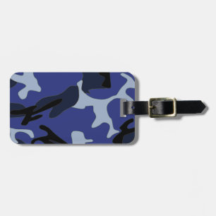 Étiquette À Bagage Camo bleu
