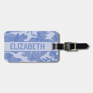Étiquette À Bagage Camo Bleu Personnalisé