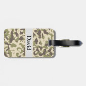 Étiquette À Bagage Camo Motif Ajouter un nom (Dos horizontal)