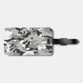 Étiquette À Bagage Camo noir et gris (Dos horizontal)