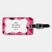 Étiquette À Bagage Camo Rose Chaud ; Camouflage (Devant horizontal)
