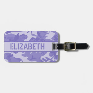 Étiquette À Bagage Camo Violet Personnalisé