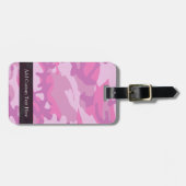 Étiquette À Bagage Camoflauge rose (Devant horizontal)