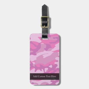 Étiquette À Bagage Camoflauge rose