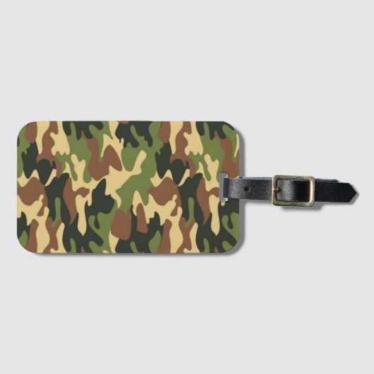 Étiquette À Bagage camouflage (Devant Horizontal)