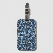 Étiquette À Bagage Camouflage bleu (Devant Vertical)