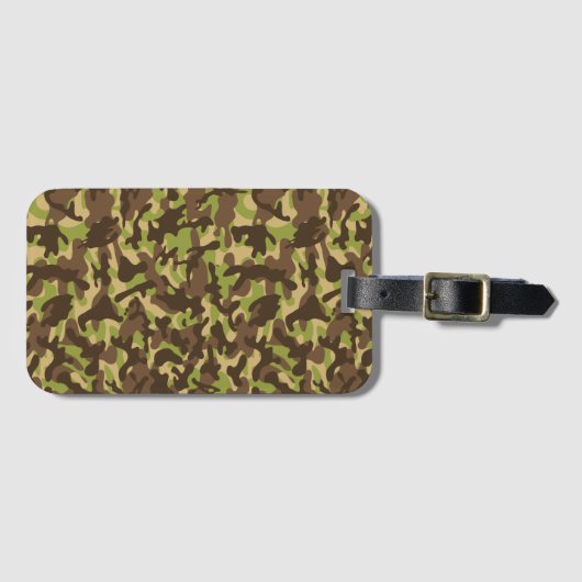 Étiquette À Bagage Camouflage Cascade (Devant Horizontal)