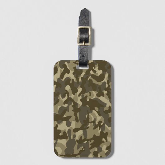 Étiquette À Bagage Camouflage central (Devant Vertical)