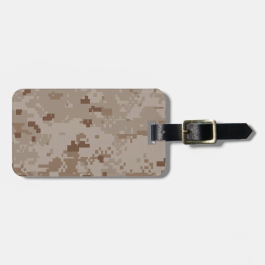 Étiquette À Bagage Camouflage de désert de Digitals (Devant horizontal)
