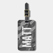 Étiquette À Bagage Camouflage de l'armée grise étiquette de bagage de (Devant Vertical)