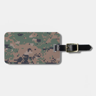 Étiquette À Bagage Camouflage de région boisée de Digitals
