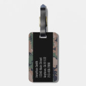 Étiquette À Bagage Camouflage de région boisée de Digitals (Dos Vertical)