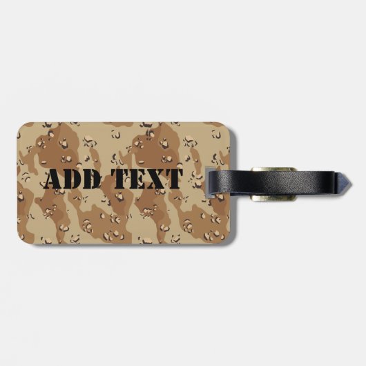 Étiquette À Bagage Camouflage du désert (Dos horizontal)
