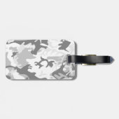 Étiquette À Bagage Camouflage gris neige d'hiver, Militaire, Armée (Dos horizontal)