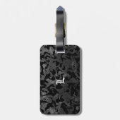 Étiquette À Bagage Camouflage moderne Camo-noir et gris foncé (Dos Vertical)