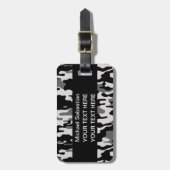 Étiquette À Bagage Camouflage noir (Devant Vertical)