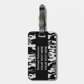 Étiquette À Bagage Camouflage noir (Dos Vertical)