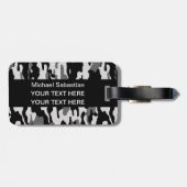 Étiquette À Bagage Camouflage noir (Dos horizontal)