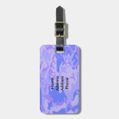 Étiquette À Bagage Camouflage Pastel Blue Motif Abstrait (Devant Vertical)