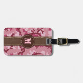 Étiquette À Bagage Camouflage rose (Devant horizontal)