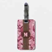 Étiquette À Bagage Camouflage rose (Dos Vertical)