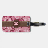 Étiquette À Bagage Camouflage rose (Dos horizontal)