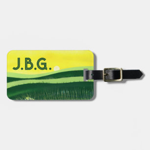 Étiquette À Bagage Campagne au citron et au vert