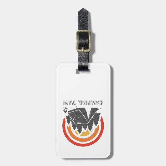 Étiquette À Bagage Camping ! (Devant Vertical)