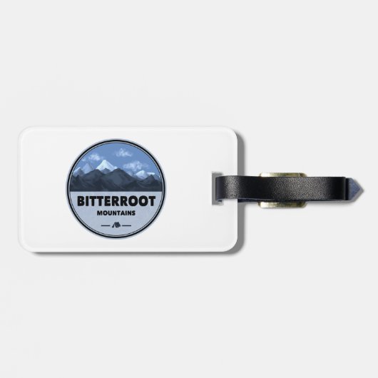 Étiquette À Bagage Camping dans les montagnes Bitterroot (Dos horizontal)