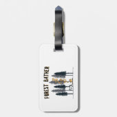 Étiquette À Bagage Camping de Béton forestier (Dos Vertical)