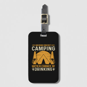 Étiquette À Bagage Camping et boisson
