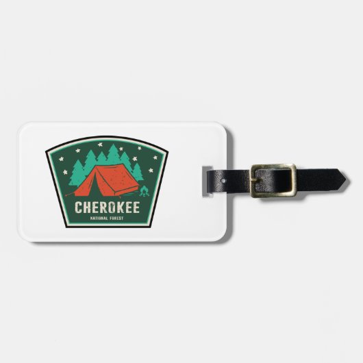 Étiquette À Bagage Camping forestier national de Cherokee (Devant horizontal)
