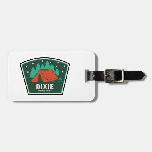 Étiquette À Bagage Camping forestier national Dixie (Devant horizontal)