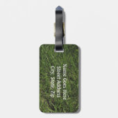 Étiquette À Bagage Camping theme Campfire and Compass Personalize (Dos Vertical)