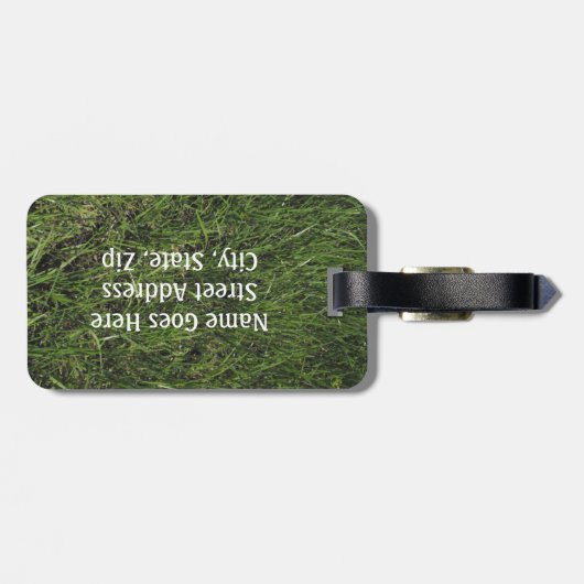 Étiquette À Bagage Camping theme Campfire and Compass Personalize (Dos horizontal)